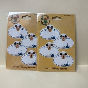 Disney Tokyo Resort Mickey Mouse Name tag sticker